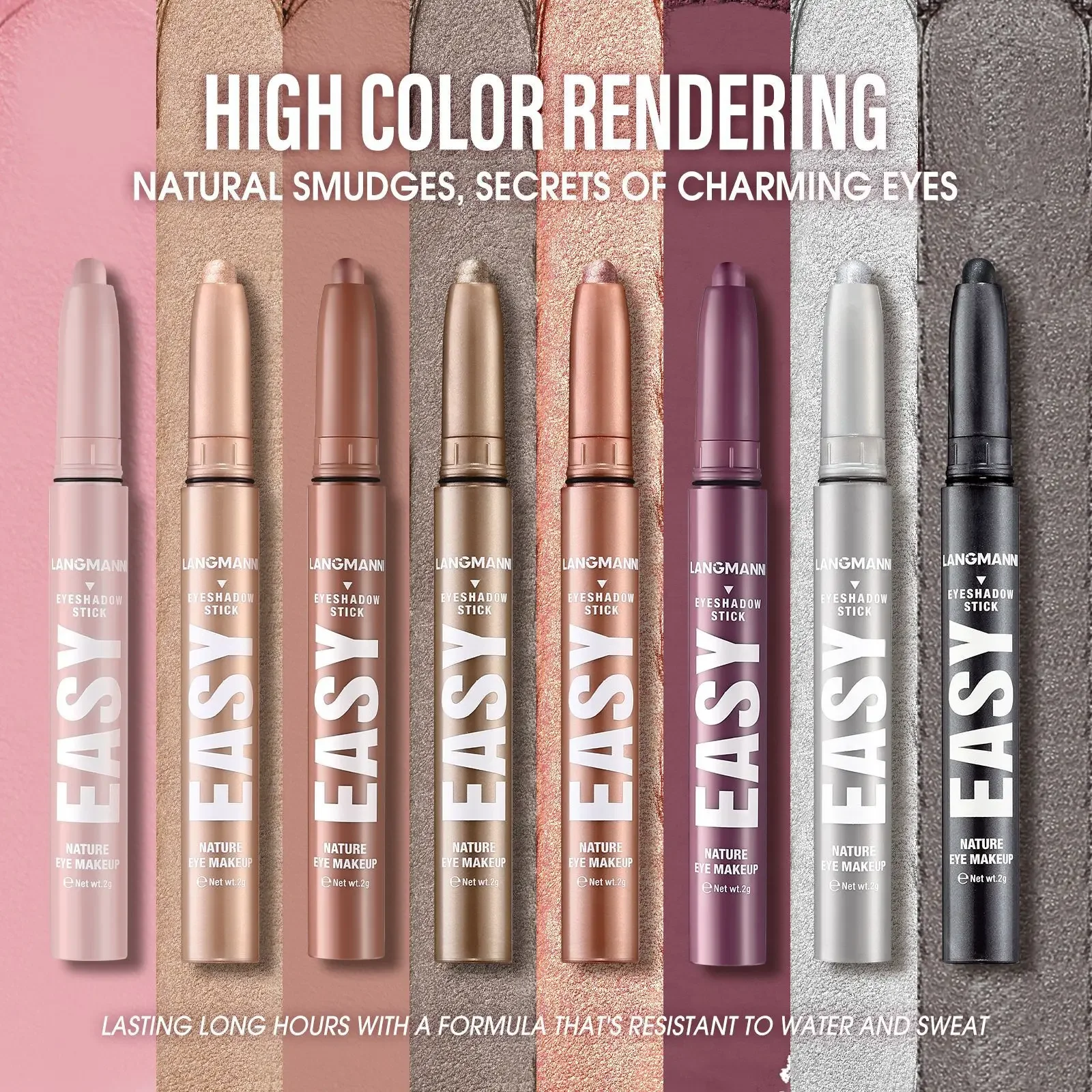 Metallic Pearlescent Eye Shadow Stick Shimmer Blue Eyeshadow Cream Brighten Highlighter Eyeshadow Pen Waterproof Eyeliner Makeup eye shadow eyeshadow stick eye shadow stick