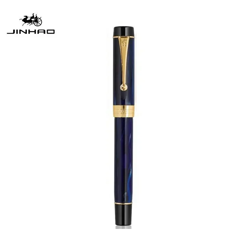 JINHAO 100 Centennial vulpen met harspunt, fijne 18KGP-stift, gouden clip, zakelijk cadeau, kantoorpen, schrijfwaren, schoolbenodigdheden, PK_voghion.com