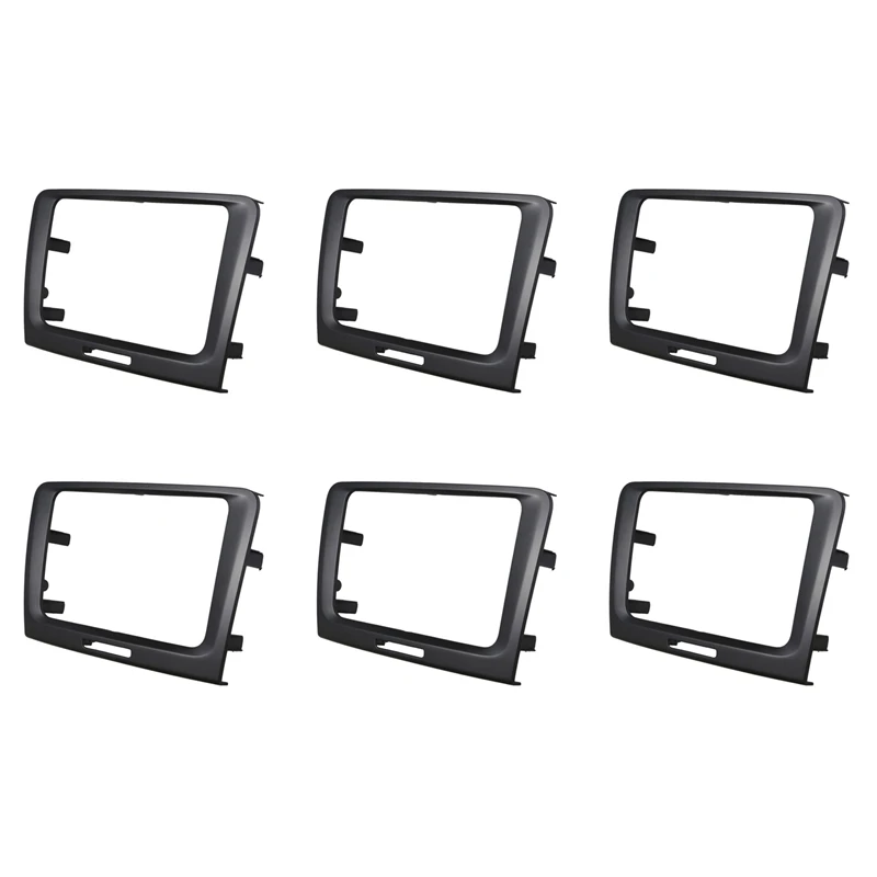 

6X Black 220 X 130 X 210Mm 2 Din Car DVD Radio Fitting Dash Panel Fascia Frame For 2009-2014 Skoda Superb