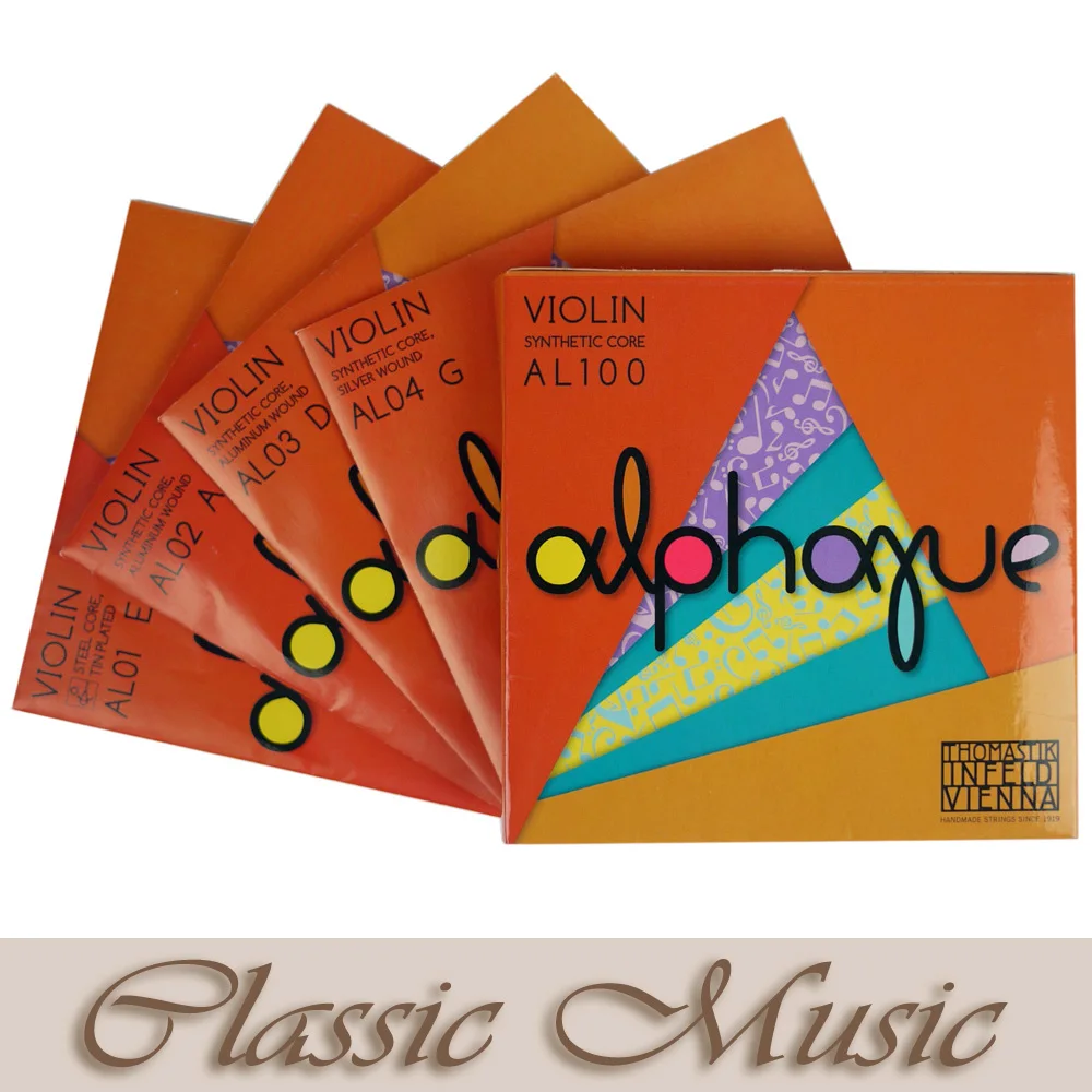 Original Thomastik Alphayue Violin Strings(AL100) Full set (G,D,A,E) ,4