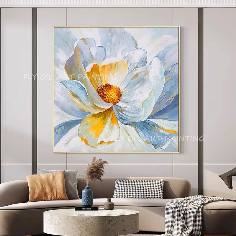 

Flower nature texture 100% Handpainted Handmade Thick Oil Paintings on Canvas Wall Art Picture For Living Room Home Decor