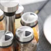 1/7pcs Spice Jar Set Rack Glass Organizer Rotating Glass Seasoning Sugar Pepper Bottles Salt Shakers Holder Kitchen Storage Rack 4