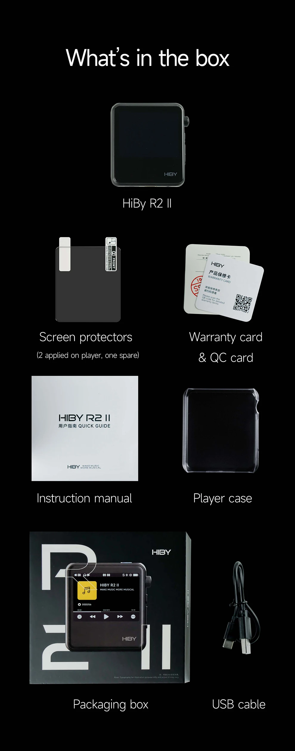 Hiby R2 II / R2 GEN 2 Аудио Hi-Fi Музыкальный плеер MP3 USB C DAC ...