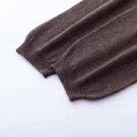 2024 Autumn And Winter New 100% Pure Wool Flat Small Foot Pants Women Loose High Waist Lean Knitted Cashmere Bunched Foot Pants - Image 6