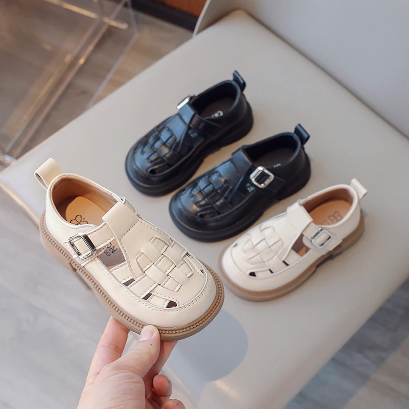 

Girls' Sandals 2024 Summer New Children's Roman Shoes Summer Style Little Girl Fashion Soft Sole Princess Children's Shoes