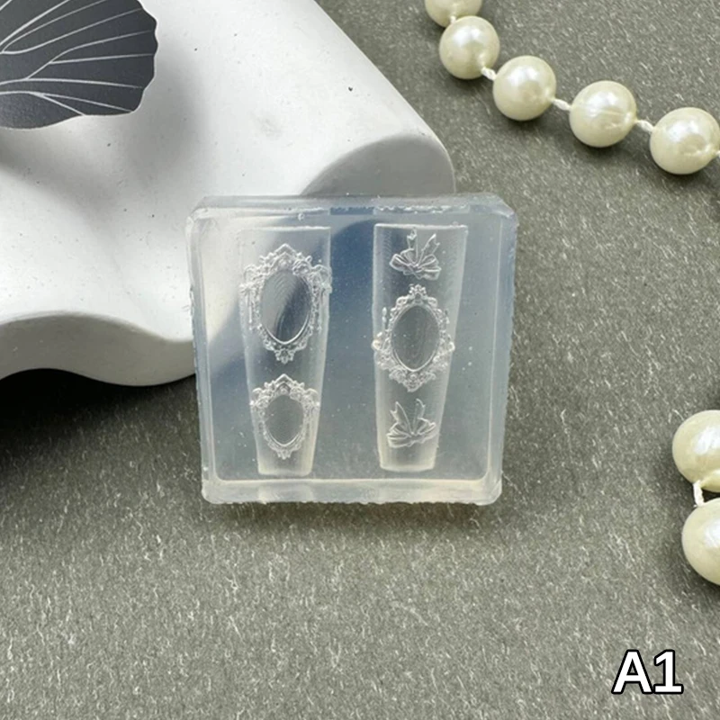 뜨거워요 핫 미니 사진 프레임 모양 실리콘 네일 몰드 네일 스탬핑 네일 DIY 네일 살롱 디자인 입체 매니큐어 아트 도구