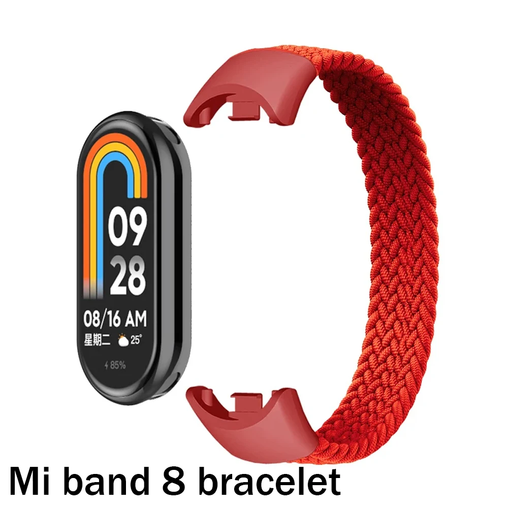 

Braided Solo Loop for Xiaomi Mi Band 8 Strap accessories Elastic Nylon Watchbands Replacement correa bracelet for Miband 8 NFC