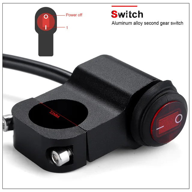 Kit Cablaggio Per Strisce LED Moto 180W - Con Relè 12V 40A E Interruttore Per Cambio Modalità - Foto 11