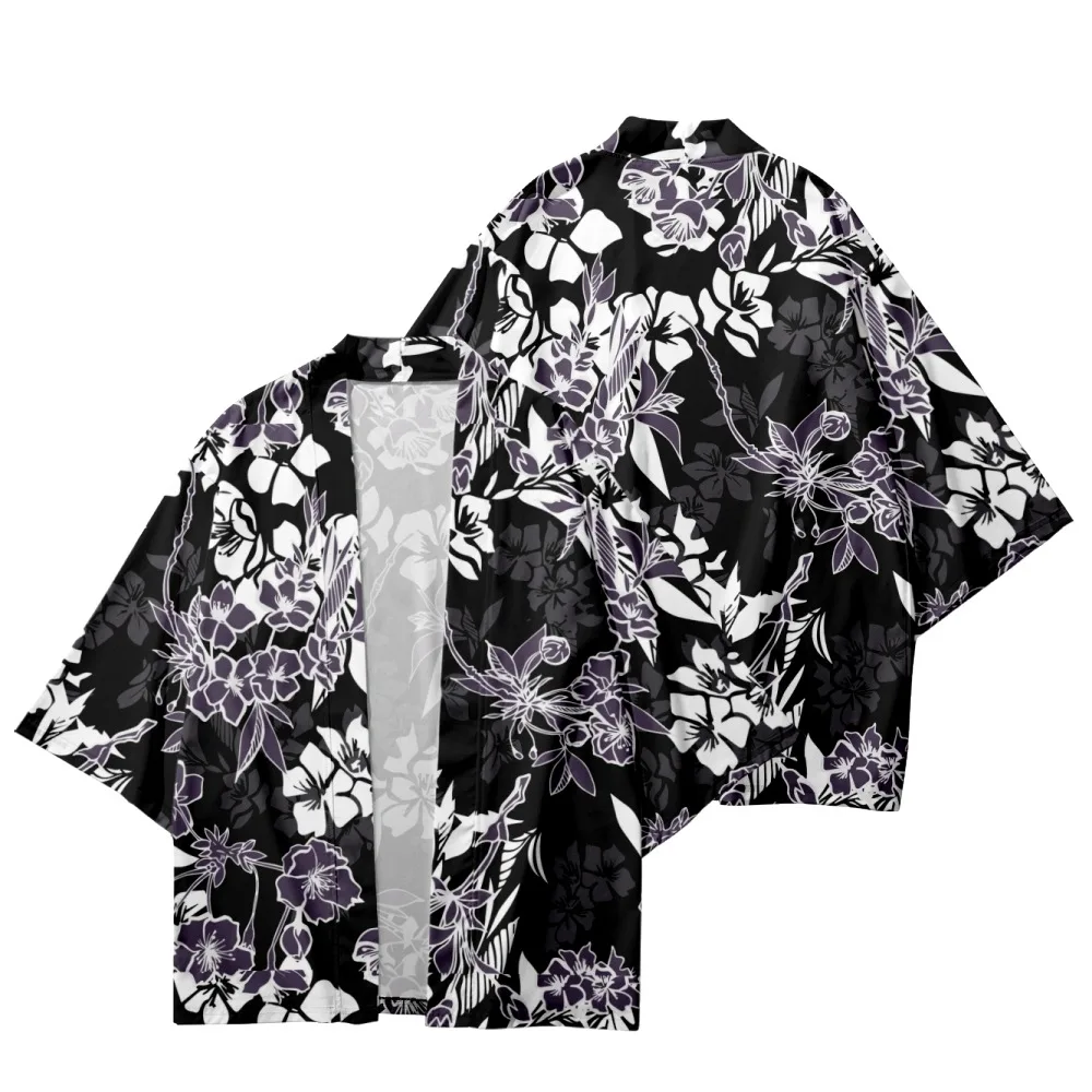 

Cherry blossom Print Tops Harajuku Haori Yukata Chinoiserie Fashion Japanese Kimono Streetwear Men's Ladies Cardiga-