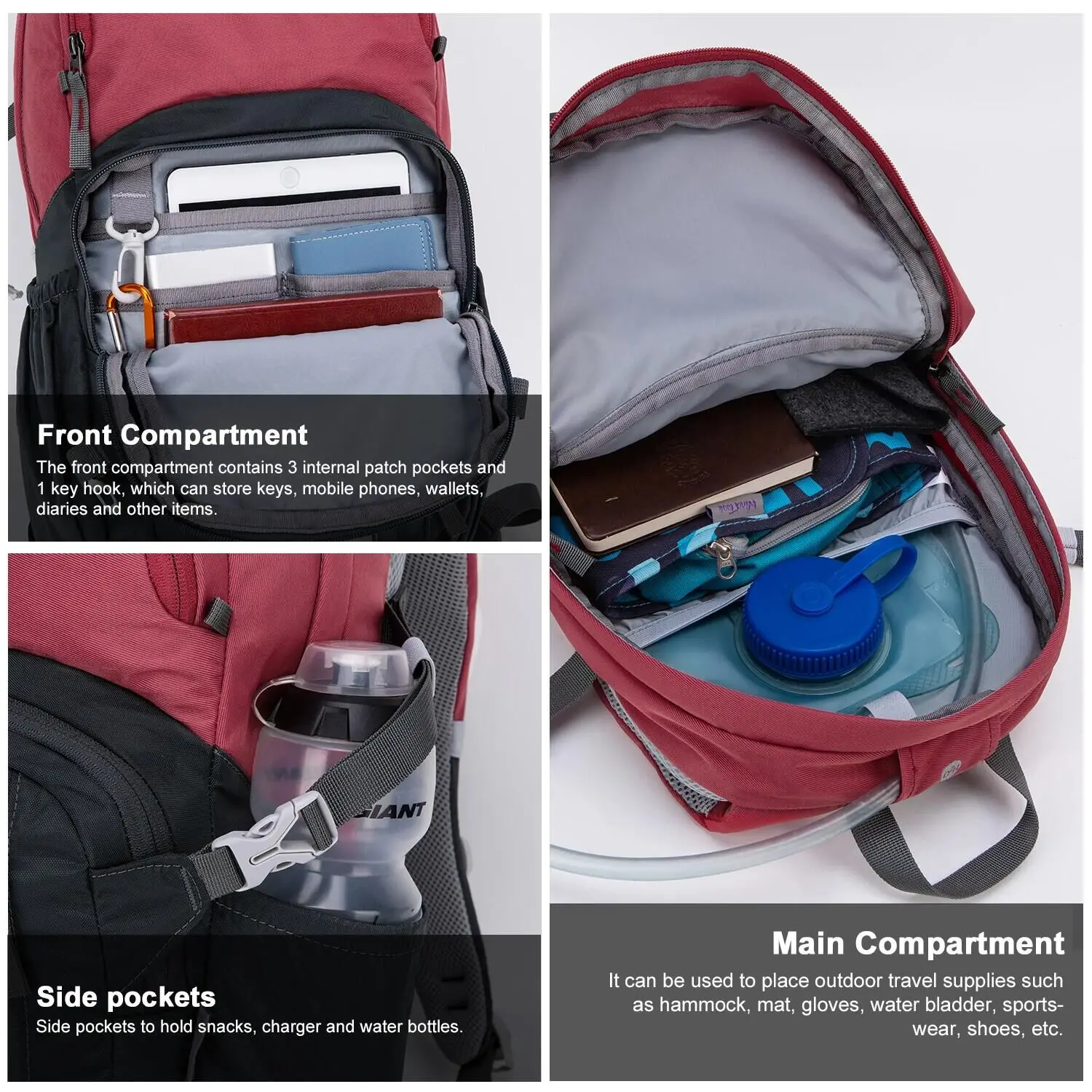 MOUNTAINTOP 17L Small Hiking Backpack Cycling Backpack Hydration Pack for Bicycle Hiking Climbing Outdoor Sports