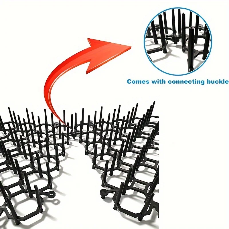 12pcs Cat Repellent Mat, Anti-cat Cushion, Staircase Balcony Gardening Anti-cat Cushion, Plastic Net To Drive Away Cats
