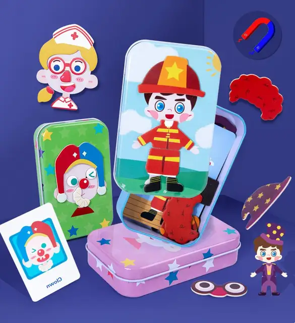 Magnetici Puzzle Giochi Intelligenti Per Bambini Di Anni Libro