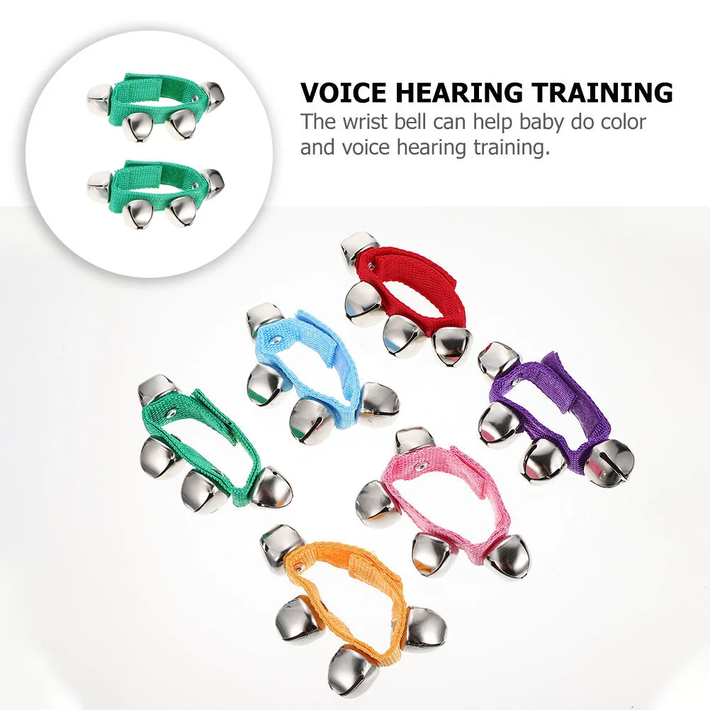 2 Pcs Orff Rattle Children&rsquo;s Toys Bracelet Props Percussion Instruments Alloy Cheering Wristband Bells Music Kids Party