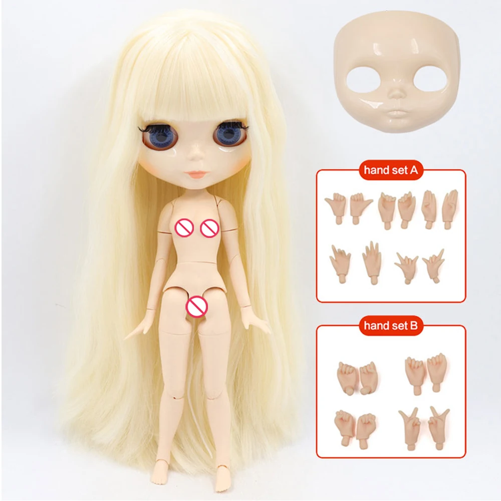 ICY DBS Blyth Doll Joint Body 30CM BJD Toy White Shiny Face and frosted Face with Extra Hands AB and Panel 1/6 DIY Fashion Doll 2