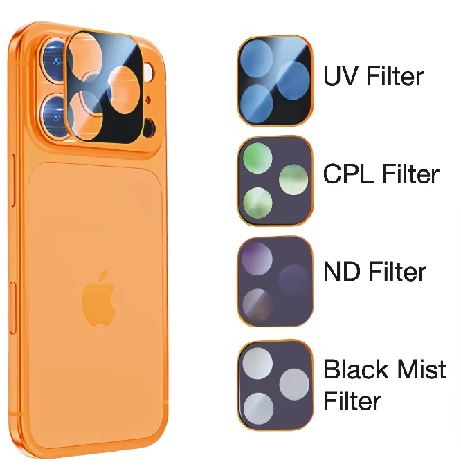 4-in-1 Mobile Camera Protective Film with ND UV CPL Black Pro-Mist Filter