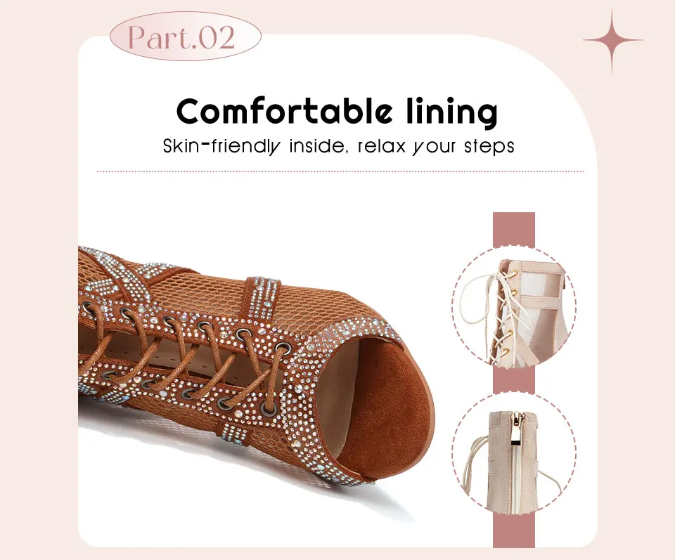 confort - Chaussures de Danse Latine à Talons Hauts – Modèle LUNA II Strass Styletto Noir - Couleurs Lagon