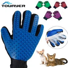 

1/2PC Cat Grooming Glove Pet Hair Remove Gloves Clean Deshedding Effective Massage Cat Grooming Glove Dog Combs