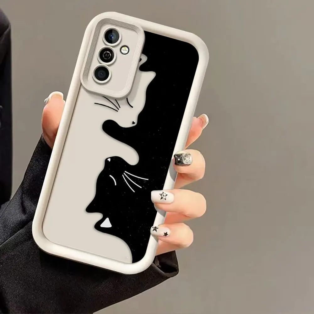 Adorable Black Cat Design Phone Case - Stylish Protective Cover