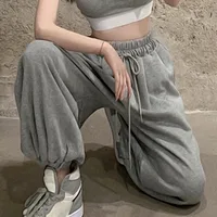 SHUJIN Oversize Women White Jogging Sweatpants Korean Fashion Sports Pants Casual Harajuku Wide Joggers Trousers Ankle-length