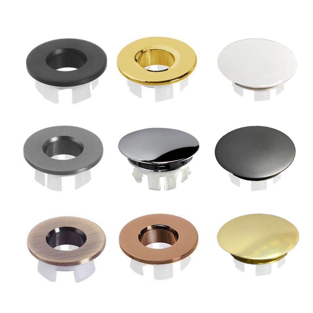 Bathroom Overflow Ring Decor Cover Washbasin Hole Ring Brass Sink Overflow Basin Waste Cover Filter Bathroom Renovation