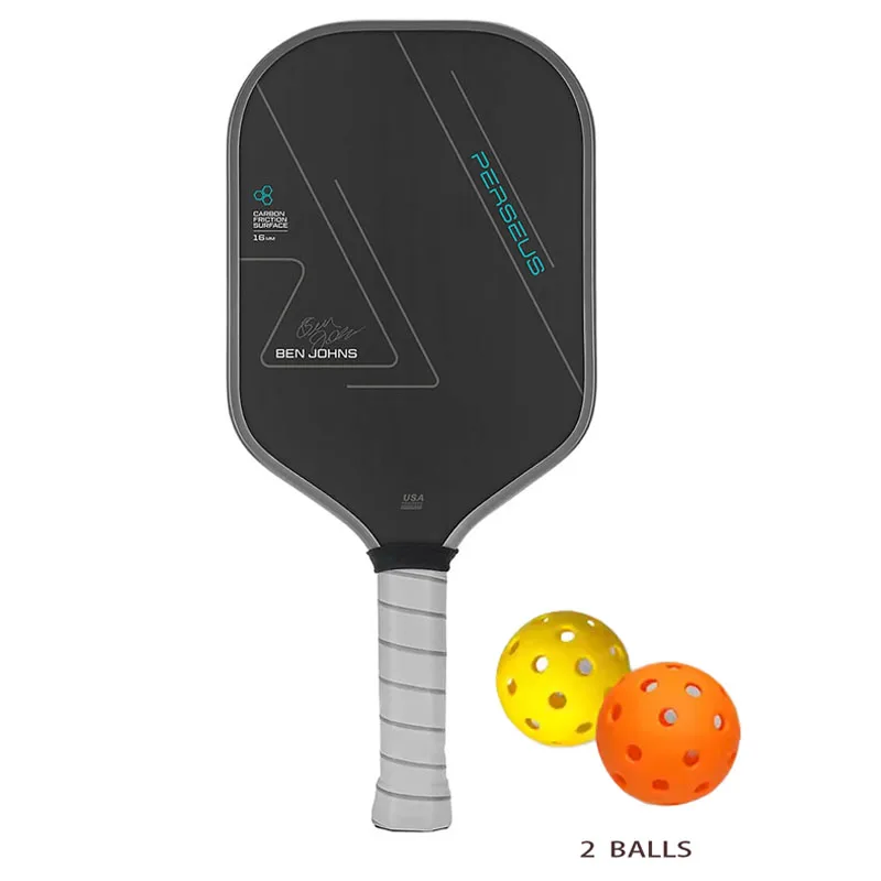 Pickleball Paddle BEN JOHNS T700 Carbon Fiber Thermoformed Uni-body Construction Carbon Friction Surface 16MM Polymer Cor