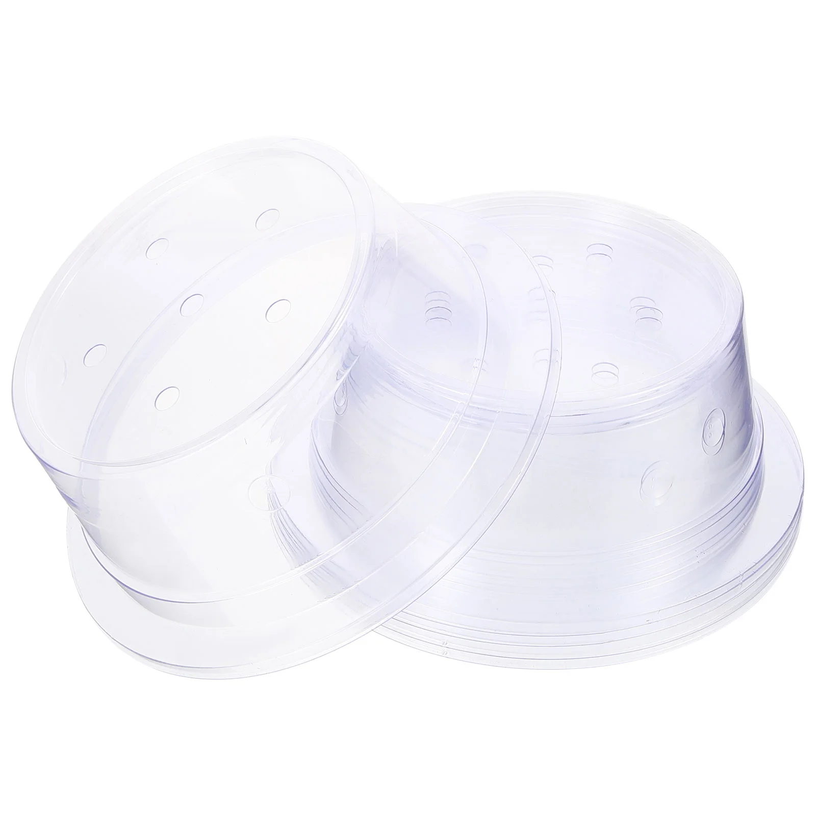 5 Pcs Sushi Plate Cover Food Covers Clear Cake Dome Plastic Protective Cover For Plates Serving Plates Dining Bar