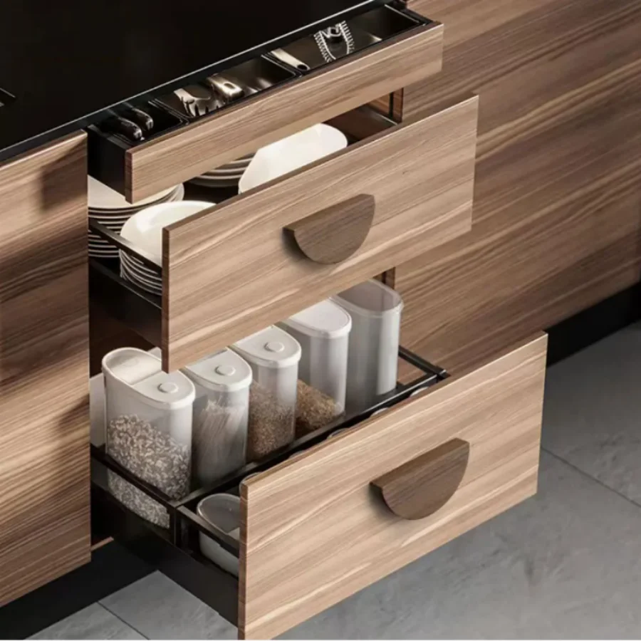 Wood Cabinet Door Handles Semicircle Drawer Knobs Wardrobes Pulls