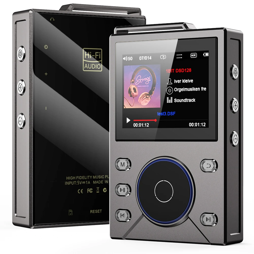 MP3 플레이어 HiFi 휴대용 디지털 오디오 워크맨 2.4인치 LCD 화면 여행 및 일상 사용을 위한 무손실 음원 재생 기능