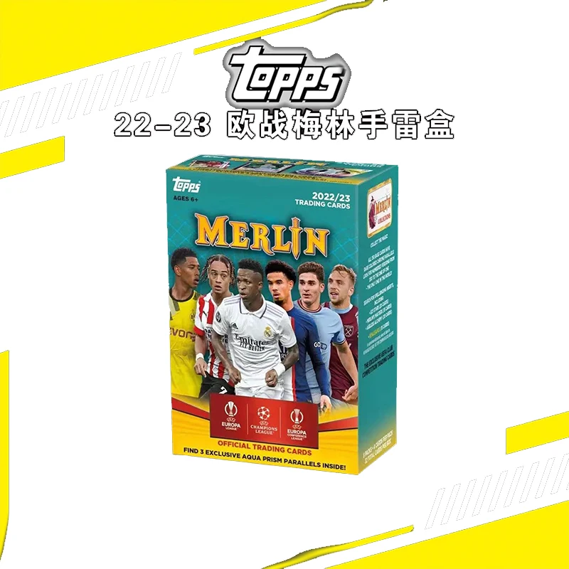 

Topps 2022-2023 Merlin Uefa Club Champions Blaster Box Signature Transaction Collection Card Fans Christmas Gift Star Card