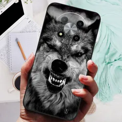 Lion & Wolf Black Silicone Soft Back Cover - 2023 Protective Shell for ZTE Blade A73 5G (8)