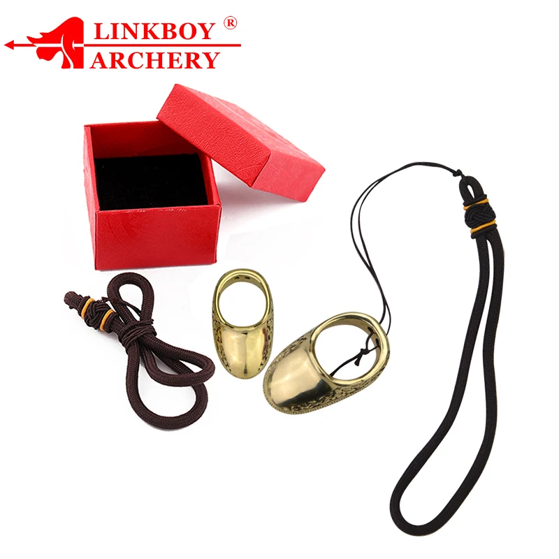 1pc Archery Finger Guard Brass Shooting Ring For Shooting Catapult Outdoor Sports Finger Protective Gear Traditional Thumb