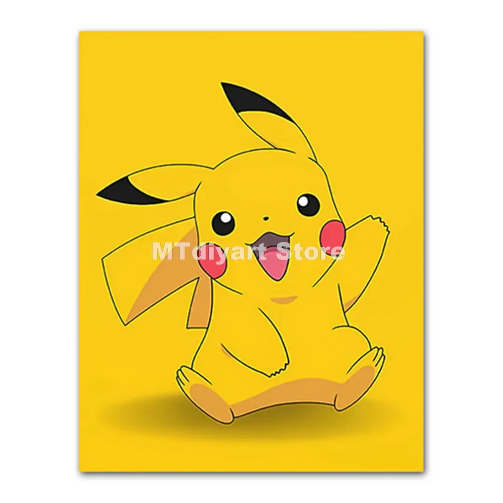 AB Pokemon Diamond Painting Velvet Canvas Cute Pikachu Kits Squirtle  Bulbasaur Charizard Full Drills Rhinestones Wall Art Decor - AliExpress