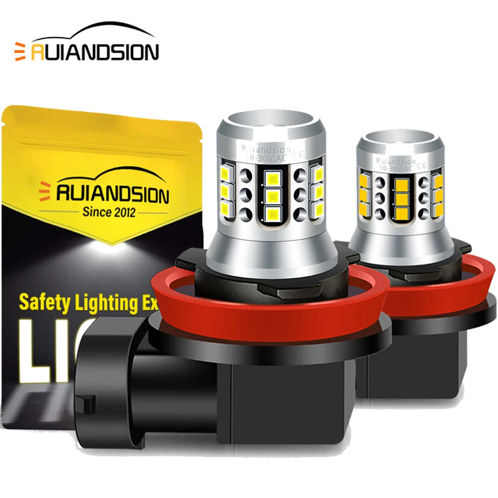 H11 LED 안개등 전조등 고품질 LED 전구 폭스바겐 VW 티구안 2 MK2 2016 2017 2018 2019 2020 범용 액세서리