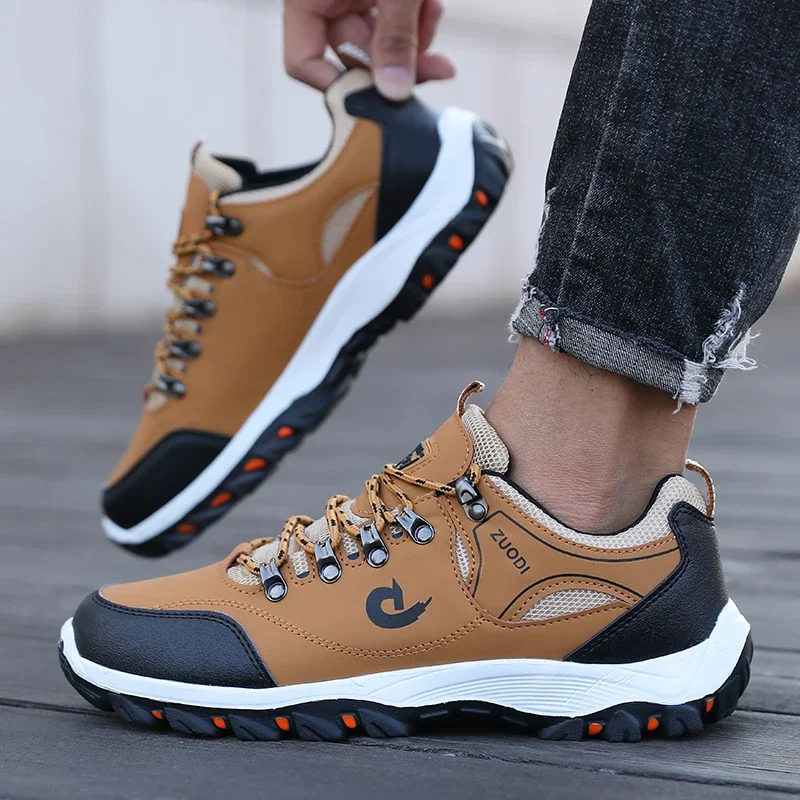 New Men's Outdoor Hiking Shoes Waterproof Mountaineering Comfort Sneakers Fashion Male Tennis Lightweight Walking Running Shoes