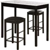 Artificial Marble Kitchen Table and Chair Set for 2 People with 1 Bar Table and 2 Stools, Suitable for Apartments, Restaurants 6