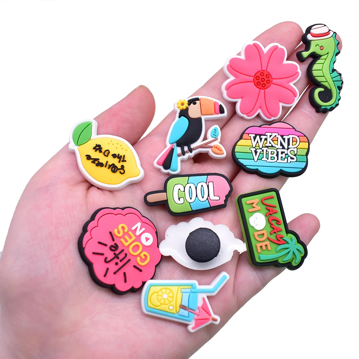 Vibrant Summer Drink Ice Cream Shoe Charms - Fun Shoe Accessories & Decorations