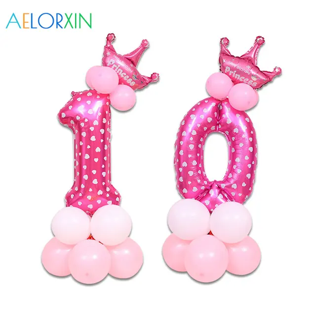 32-inch Digital Balloon Cartoon Inflatable Children Birthday Party Decoration Number Balloon Foil Balloons Kid Boy Toy Baby 5