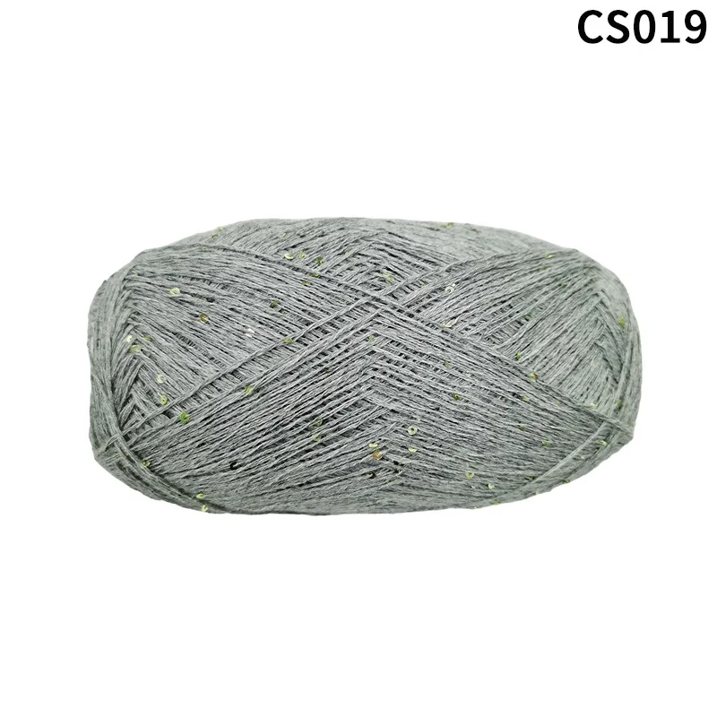 250grams Cotton Yarn Glitter Sequin Knitting Yarn Sparkly Crochet Thread DIY Crafts for Sweater Shawl Scarf 4