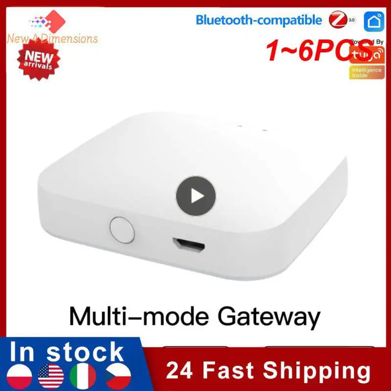 

1~6PCS Tuya 3.0 Smart Gateway Multi-Mode + Mesh Hub Works with Smart Life App Voice Control Alexa