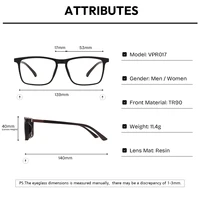 Men and Women Square Full Rim Glasses Frame Polarized Clip on Sunglasses With Colorful Clip Ons For Prescription Lenses 5