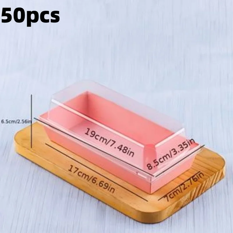 Sandwich packaging box Puff paper cake box rectangular box baking cake box 100pcs