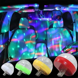 Lampe d'ambiance USB RGB pour voiture, Mini lampe sonore colorée pour fête de vacances, karaoké, ambiance de bienvenue, USB C 