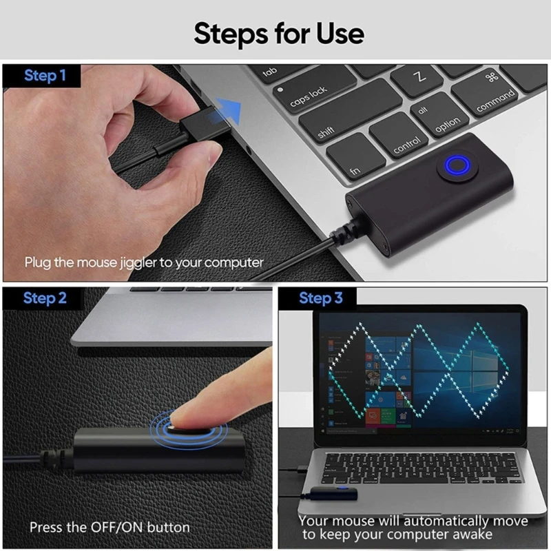드라이브가 필요 없는 USB 마우스 셰이커, 마우스 움직임 시뮬레이터로 PC/컴퓨터 활동 유지