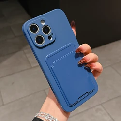 TPU Liquid Silicone Phone Case with Card Holder Cover - Moto G32 4G (Navy Blue (T - XL - KB))