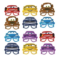 12pc/Set Cars Lightning Mcqueen Party Paper Eye Masks for Party Supplies Kids Toy Paper Glasses 1