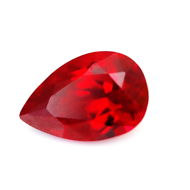 

YINZHENG Hot Sales Pigeon Blood Diamonds Pear Cut Shape Lab Grown Diamond Fine Jewelry Ruby Gemstones