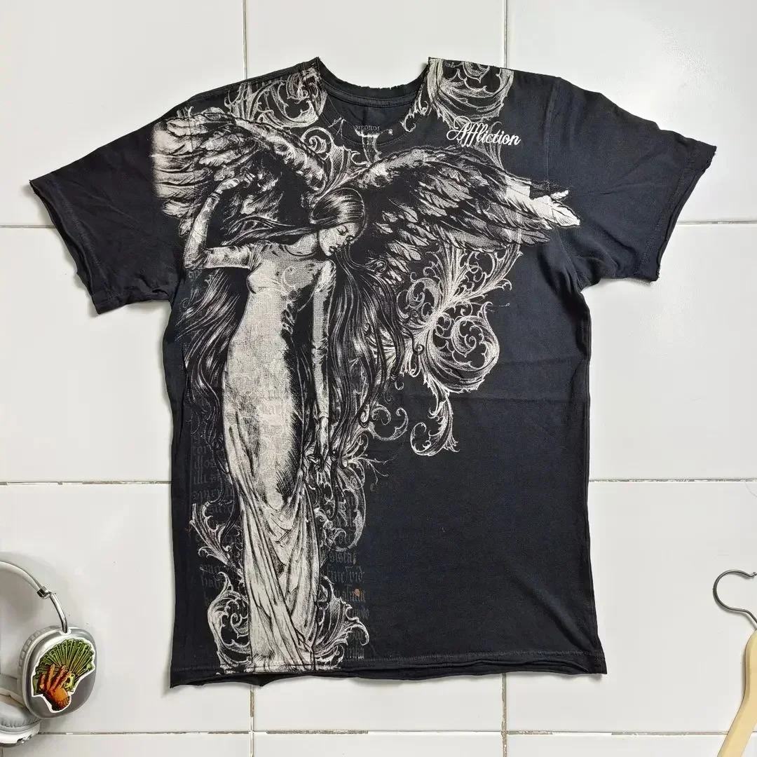 affliction graphic t-shirt sk8 y2k frame - メルカリ