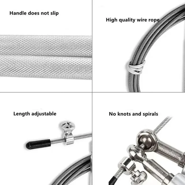 Adjustable Speed Jump Rope for Crossfit Gym Workout Steel Wire Bearing Multiple Colors Fitness Training Tool for Men Women Kids 3
