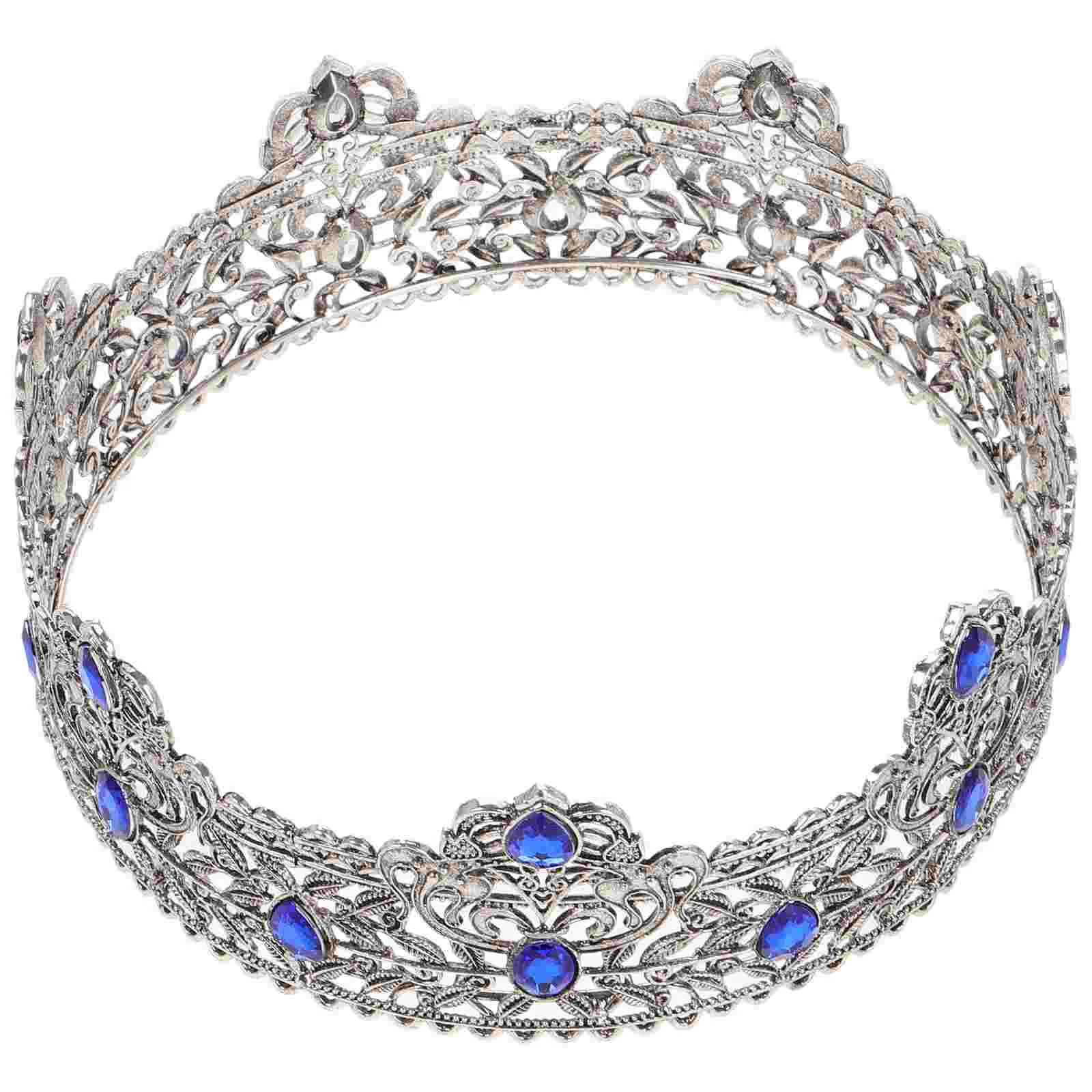 Gothic Crown Crystal Headband Baroque Tiara Crowns Wedding Royal Crowns Prom Vintage Crown Halloween Party for
