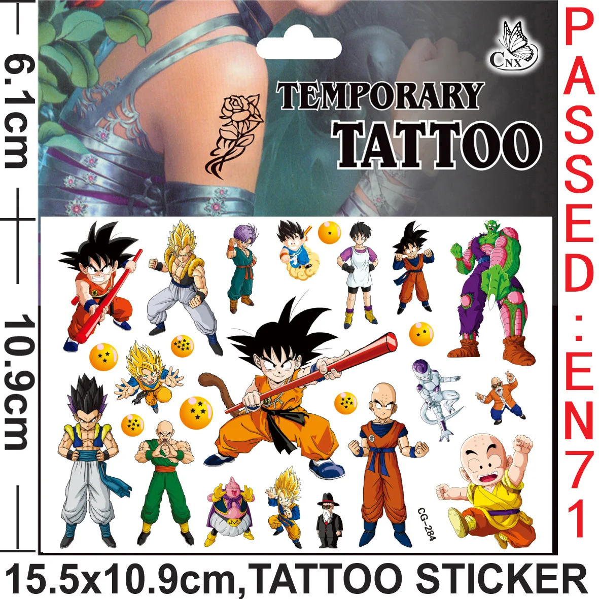 4 Style Dragon Ball Z naklejki na tatuaż dla dzieci Cartoon naklejki Z tatuażami tymczasowe tatuaże wodoodporna naklejka prezenty urodzinowe